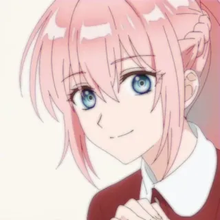 🔮 2e60be62 アニメ, 女の子, ピンク髪, 青い目, かわいい telegram sticker