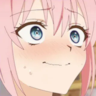 🔮 ad2b942f アニメ, 女の子, ピンク髪, 心配, 面白い telegram sticker