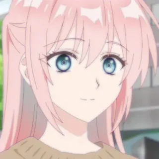 🔮 c7aec664 アニメ, 女の子, ピンク髪, 青い目, 漫画, ポートレート telegram sticker