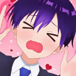 🎭 2098177c anime, kartun, anak laki-laki, cinta, lucu, manga telegram sticker