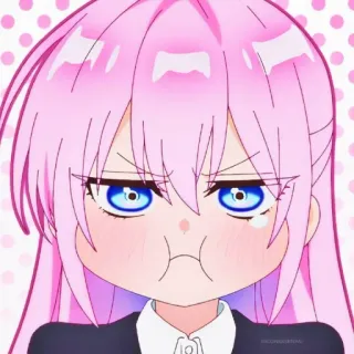 🎭 8c30ef5d Anime, Kartun, Marah, Imut, Gadis, Rambut pink telegram sticker