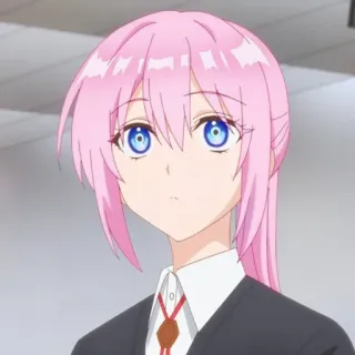 🍧 6476283c 动漫, 粉色头发, 女孩, 角色, 漫画 telegram sticker