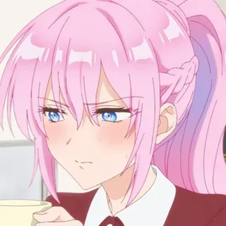 🍧 996c7aaa 动漫, 女孩, 粉色头发, 卡通, 可爱, 漫画 telegram sticker