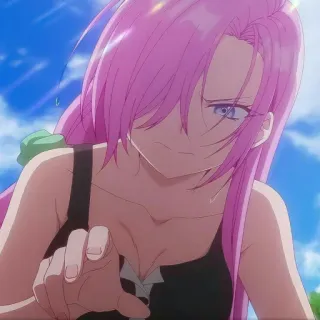 🦭 509765a1 애니메이션, 여자, 분홍 머리, 캐릭터, 일러스트, 만화 telegram sticker