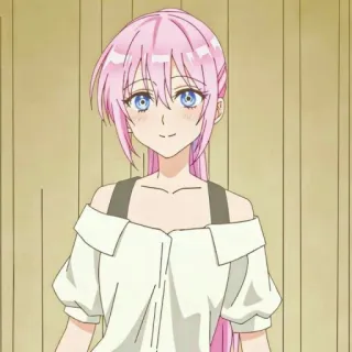 🦭 601a9e42 애니메이션 여자, 분홍 머리, 만화, 캐릭터, 일러스트 telegram sticker