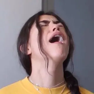 😡 cdc09e22 叫び, イライラ, 不満, 女性, 表情, 感情的 telegram sticker