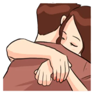 ❤ 08b74feb กอด, ความรัก, ความเสน่หา, คู่รัก, การ์ตูน telegram sticker