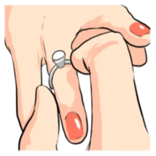 ❤ 4983676f นิ้ว, แหวน, มือ, ท่าทาง telegram sticker