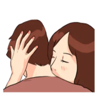 ❤ bcaa9d00 จูบ, ความรัก, โรแมนติก, ความรักใคร่, คู่ telegram sticker