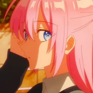 ☺️ 08d334eb 애니메이션, 여자, 분홍머리, 캐릭터 telegram sticker