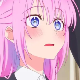 😳 0aaee0c0 애니메이션, 분홍 머리, 소녀, 귀여운, 애니메이션 소녀 telegram sticker