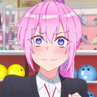 😳 41908db8 애니메이션, 핑크 머리, 만화, 귀여운, 소녀 telegram sticker