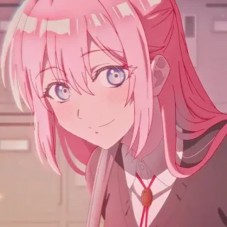 😊 acdcc000 애니메이션, 소녀, 분홍 머리, 만화 telegram sticker