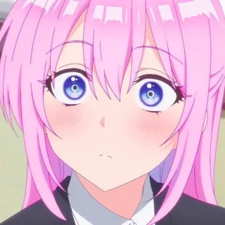 😳 c99f0fb2 애니메이션, 여자, 분홍 머리, 귀여운, 만화, 캐릭터 telegram sticker
