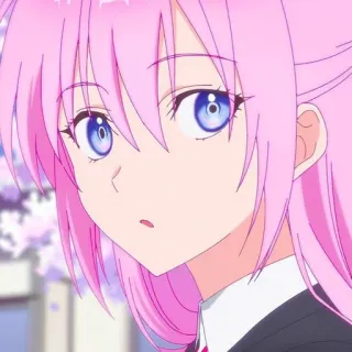 😮 ce622a33 애니메이션, 분홍머리, 여성, 캐릭터, 만화, 귀여운 telegram sticker