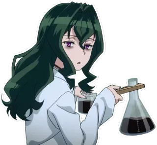 ๐ฌ 880e828c anime, woman, scientist, beaker, laboratory, experiments telegram sticker