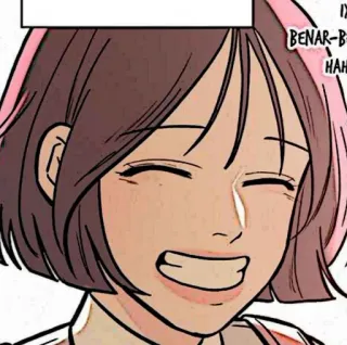 📱 164cdaeb BENAR-BENAR HAHAHA glimlachend, meisje, blij, anime, manga, vrouw telegram sticker