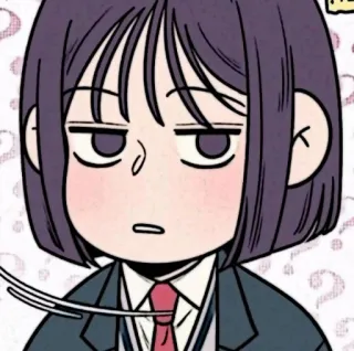 📱 1cbd96a7 Cartoon, Anime, Verveeld, Sarcastisch, Student, Meisje telegram sticker