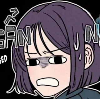 📱 6e91855b PANICKED Anime, Manga, Expressie, Emotie, Paniek, Zweet telegram sticker
