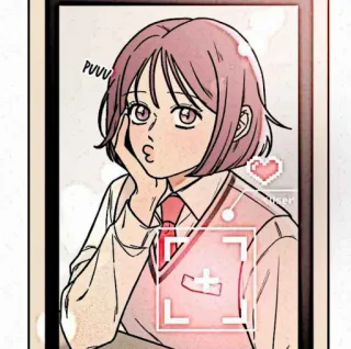 📱 de406d01 PUUU Anime meisje, Cartoon, Roze haar, Leuk, Liefde telegram sticker
