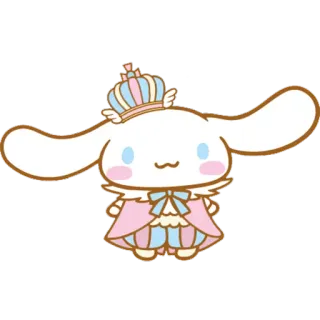 👑 742dfd65 Cinnamoroll cute, cartoon, kawaii, sanrio, dog, crown telegram sticker