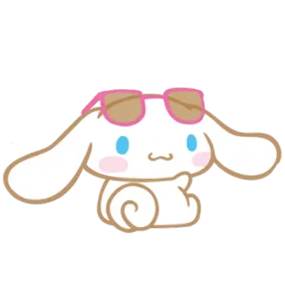 😎 dee6a59a Cinnamoroll cinnamoroll, sanrio, cute, glasses, kawaii, character telegram sticker