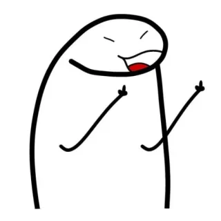 😆 233bf0fd Strichmännchen, Mittelfinger, beleidigend, Geste telegram sticker