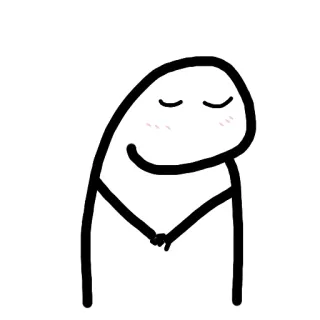 😊 d875a621 strichmännchen, niedlich, figur, lächelnd, cartoon telegram sticker