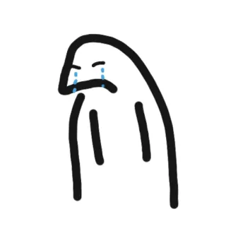 😏 ebf223d3 weinen, traurig, minimalistisch, Cartoon, Zeichnung, Skizze telegram sticker