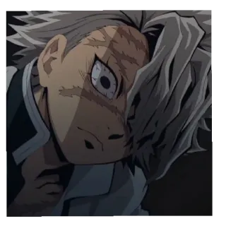 😄 365f8280 Sanemi Shinazugawa Demon Slayer อนิเมะ, ดาบพิฆาตอสูร, ชินาสึกาวะ ซาเนมิ, หน้ามีแผล, เสาหลักแห่งลม, ตัวละครอนิเมะ telegram sticker