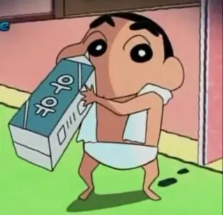 🐧 2a1e6db8 Shin-chan Crayon Shin-chan 우유 cartoon, anime, shin-chan, crayon shin-chan, milk, child, animation telegram sticker