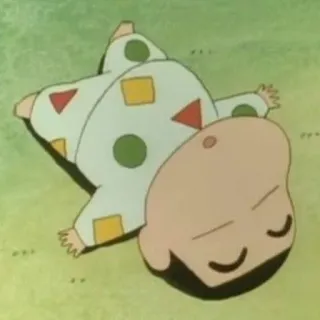 🐧 cdc00de5 Shin-chan Crayon Shin-chan anime, crayon shin-chan, shin-chan, cartoon, sleeping, character telegram sticker