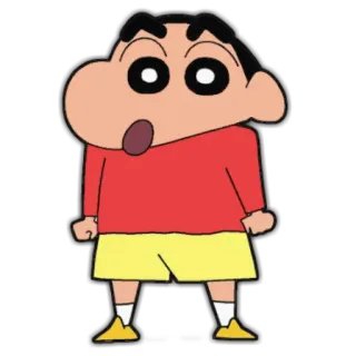 😮 613c22cf Shin-chan 卡通, 动漫, 角色, 蜡笔小新, 搞笑 telegram sticker