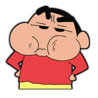 😤 bcdd40ac Shin-chan Nohara Crayon Shin-chan 卡通, 动漫, 蜡笔小新, 搞笑, 小新 telegram sticker