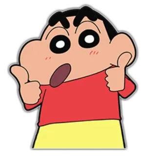 👍 cd3de431 Shin-chan Crayon Shin-chan 蜡笔小新, 动漫, 漫画, 卡通, 点赞, 小新 telegram sticker