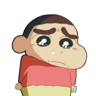 😢 d7b344ff Shin-chan Crayon Shin-chan 卡通, 动漫, 贴纸, 伤心, 哭, 蜡笔小新 telegram sticker