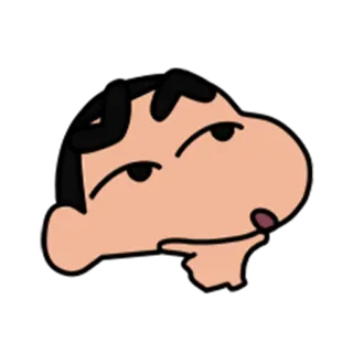 🤔 58582d77 Shin-chan Crayon Shin-chan 蜡笔小新, 动漫, 卡通, 人物, 思考 telegram sticker