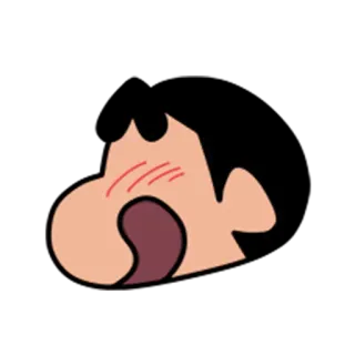 😍 6248ea21 Shin-chan Crayon Shin-chan 动漫, 卡通, 搞笑, 面部表情, 愤怒, 恼火 telegram sticker