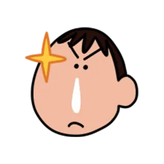 😵 782b5eb9 卡通, 生气, 沮丧, 难过, 烦躁, 脸, 头, 情绪 telegram sticker