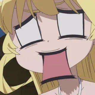 🔮 4c09783a 애니메이션, 만화, 금발, 웃긴, 표정, 밈 telegram sticker