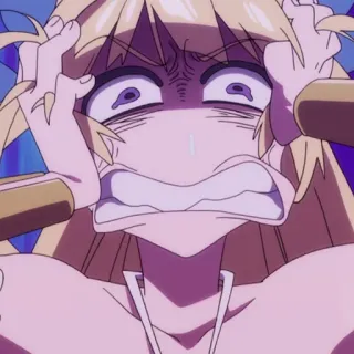 🗡 680d1ff4 애니메이션, 소녀, 표정, 웃긴, 만화, 감정적인 telegram sticker