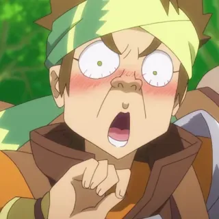 🗡 7bc8e464 애니메이션, 충격, 놀람, 표정, 캐릭터 telegram sticker