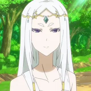 🔮 c6536b6e 애니메이션, 캐릭터, 흰머리, 여성 telegram sticker