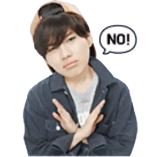 🙅‍♂️ cf7a794b NO! 아니요, 반대, 거절, 소년 telegram sticker