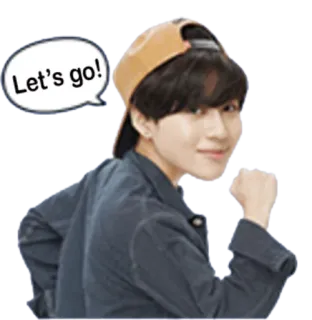 ✊ 407379a8 Let's go! 人, 帽子, 吹き出し, 行こう, モチベーション telegram sticker