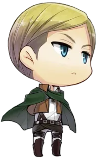 😐 3b269096 Erwin Smith Attack on Titan Аниме, Чиби, Атака титанов, Эрвин Смит, Манга, Персонаж telegram sticker