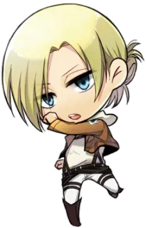 👊 6c847e80 Annie Leonhart Attack on Titan Аниме, Манга, Чиби, Анни Леонхарт, Атака титанов telegram sticker