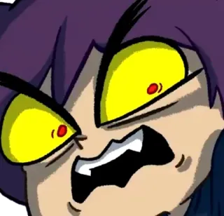 😡 42f72a22 Cartone animato, Arrabbiato, Faccia, Espressione, Occhi telegram sticker