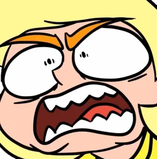 🤬 454facfc arrabbiato, cartone animato, espressione, urlare, faccia telegram sticker