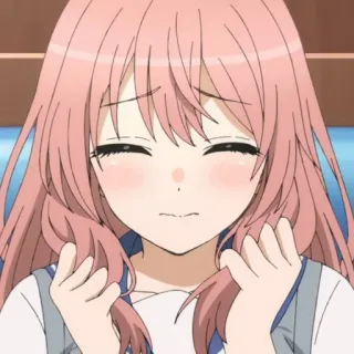 😖 a6f5b0f3 アニメガール, アニメ, ピンク髪, 可愛い, 漫画 telegram sticker